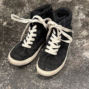 Zara Kids Black and White Hi-Tops With Zipper
